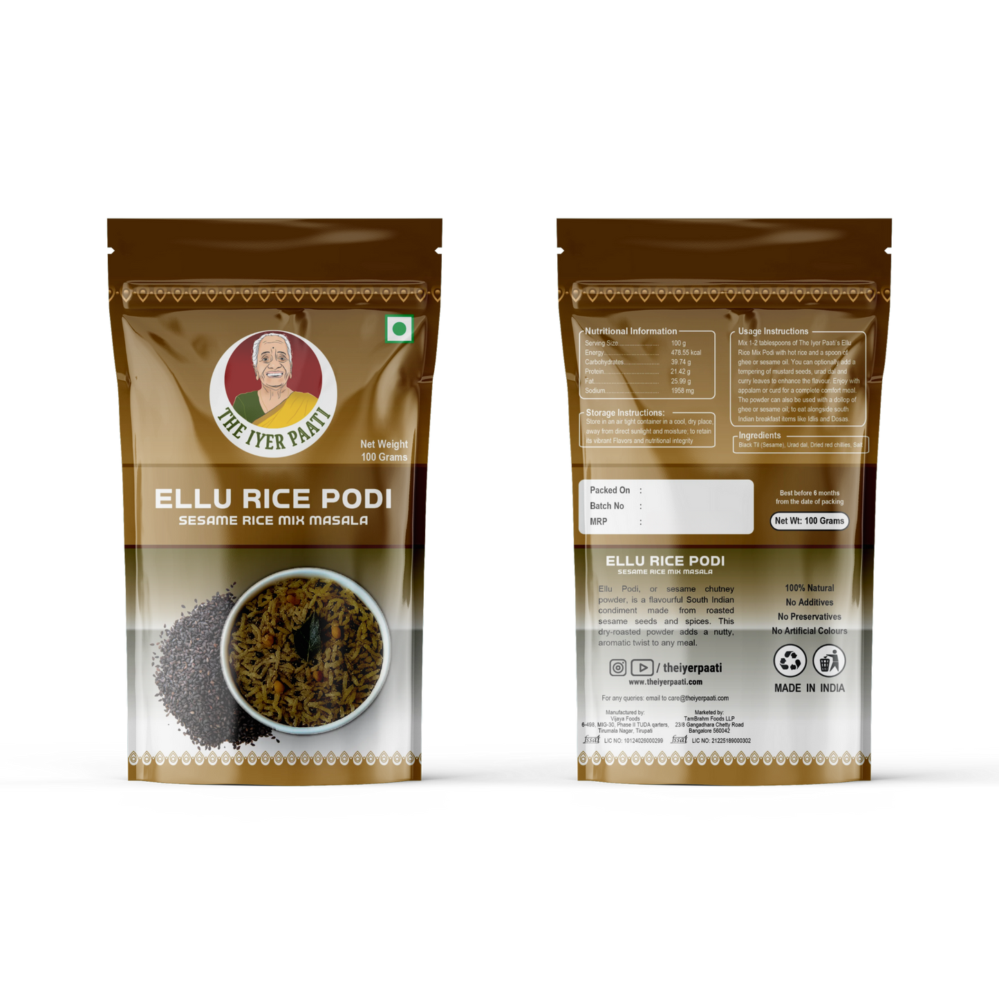 Ellu Podi (Sesame Rice Mix Powder)