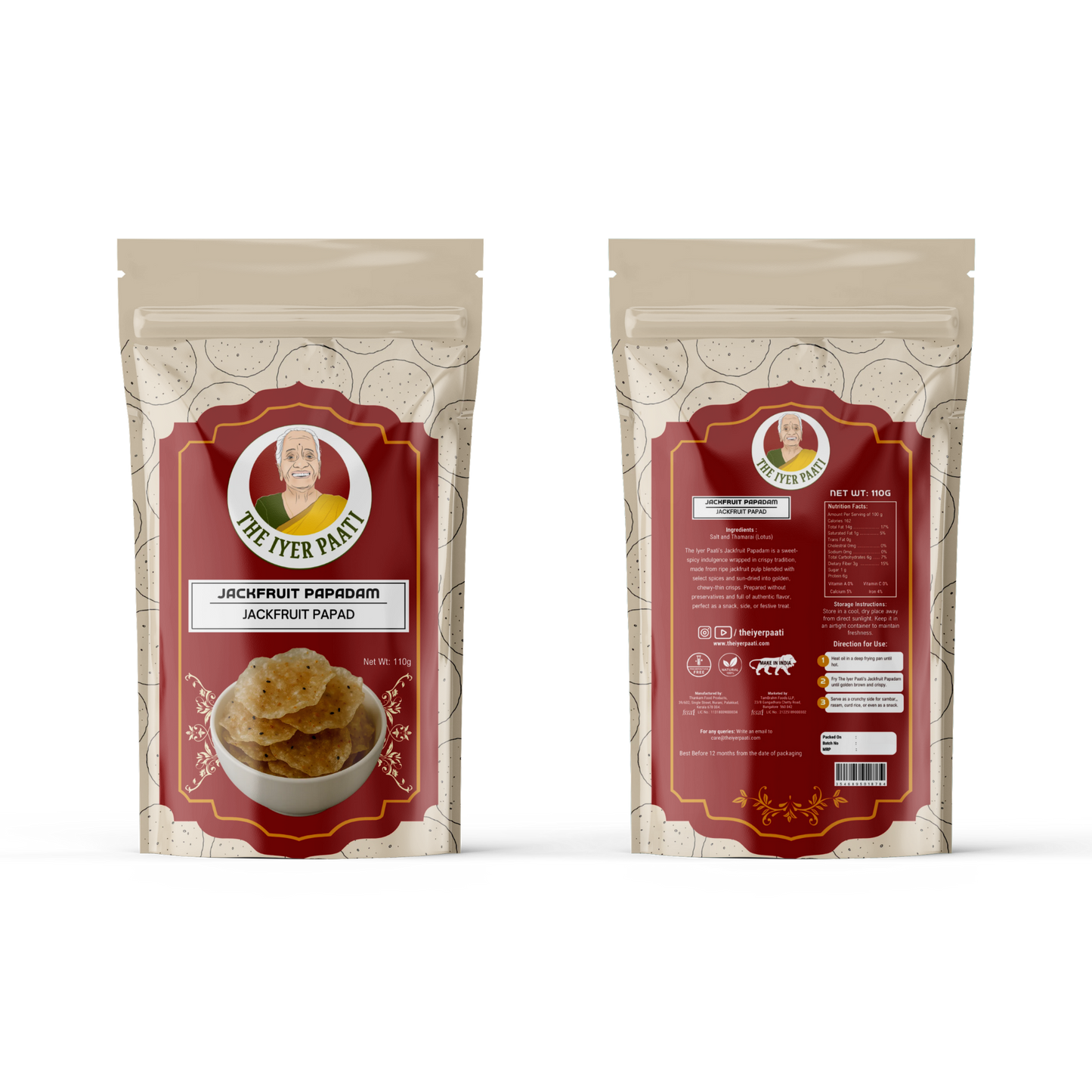 Jackfruit Papadam (Jackfruit Papad)