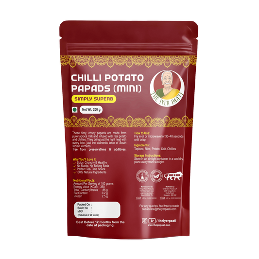 Chilli Potato Papads (Mini)
