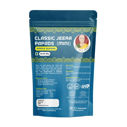 Classic Jeera Papads (Mini)