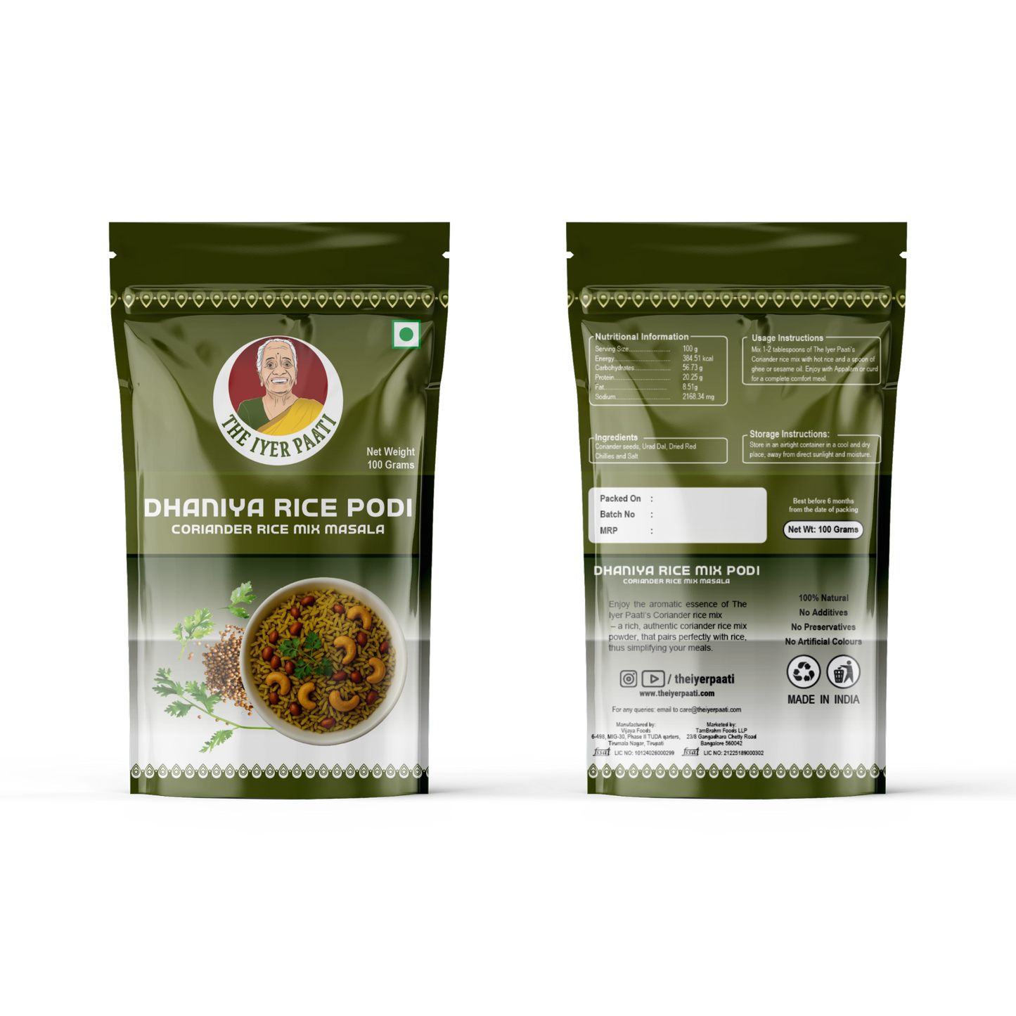 Dhaniya Rice Mix Podi