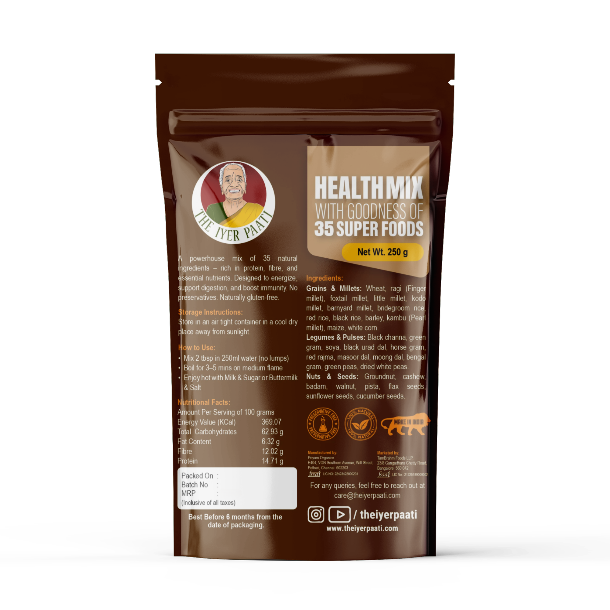 Health Mixes – The Iyer Paati