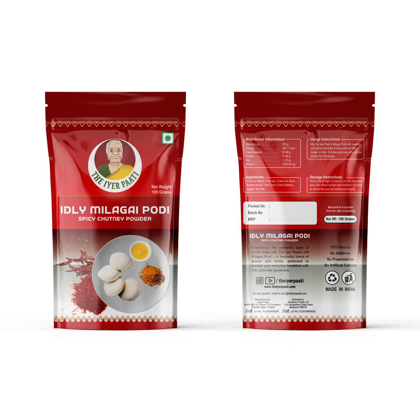 Milagai Podi (Idly Chili Powder)