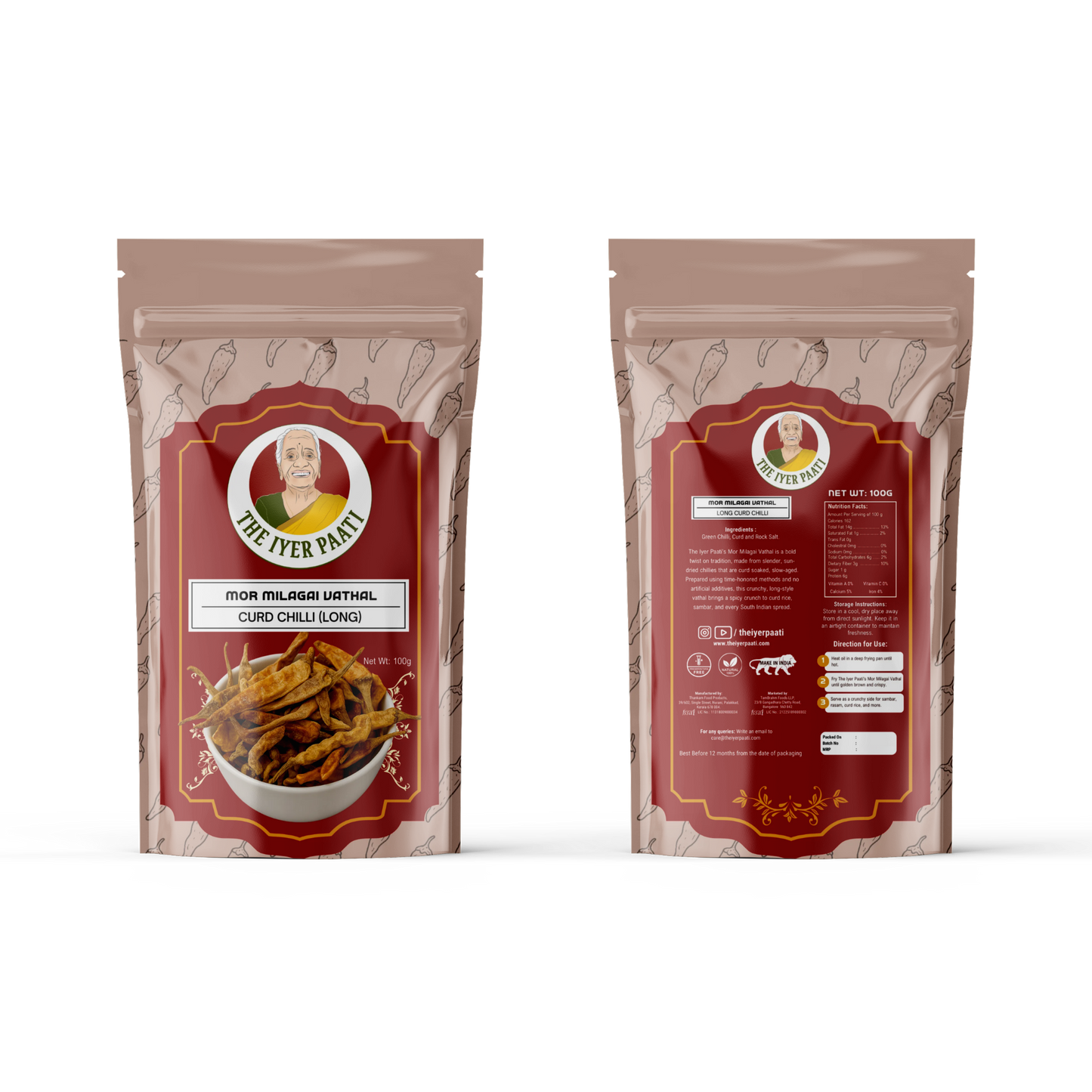 Mor Milagai  Vathal (Curd Chilli Long)
