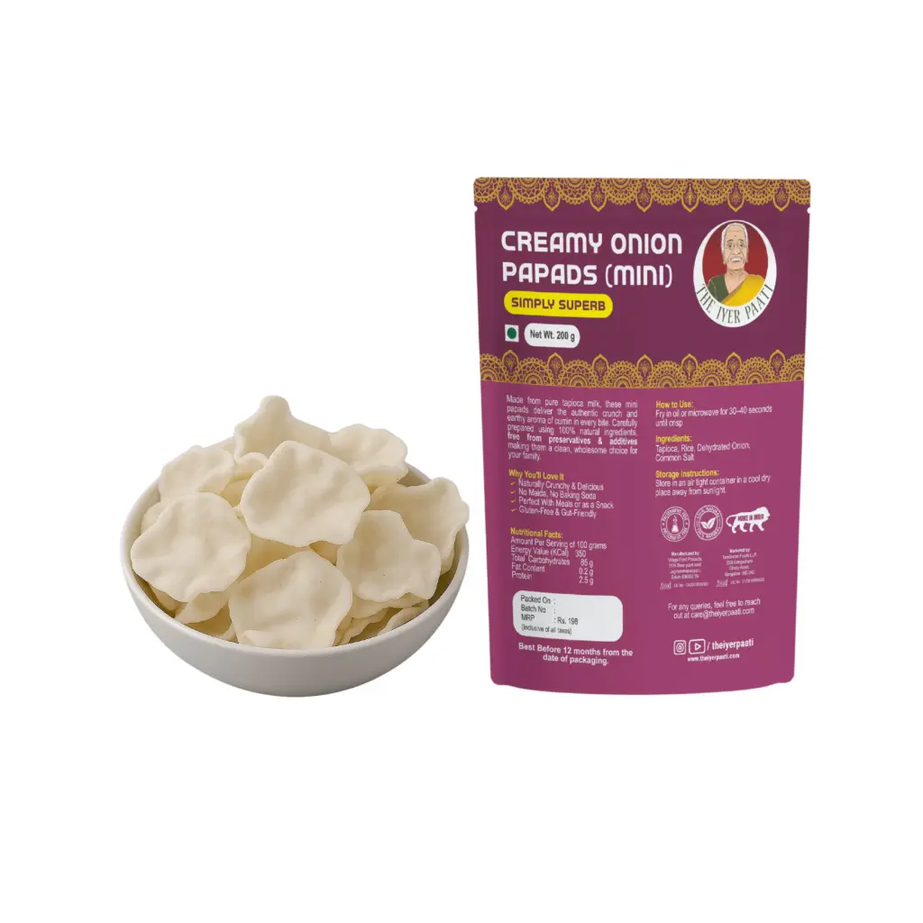 Creamy Onion Papads (Mini)