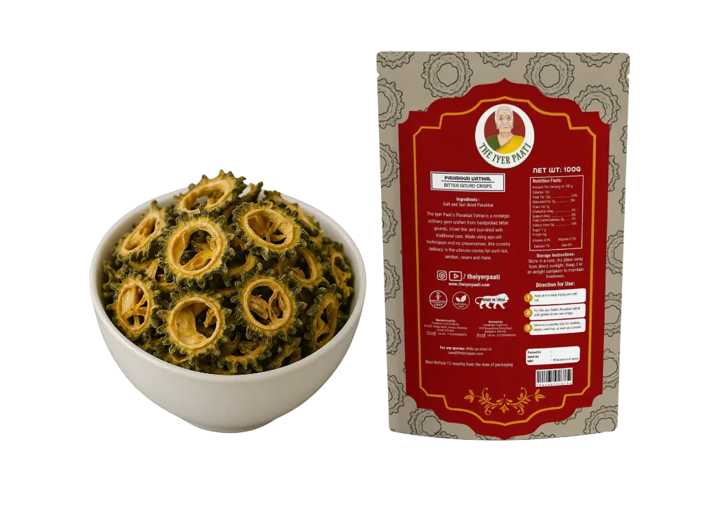 Pavakkai Vathal (Bitter Gourd Crisps)