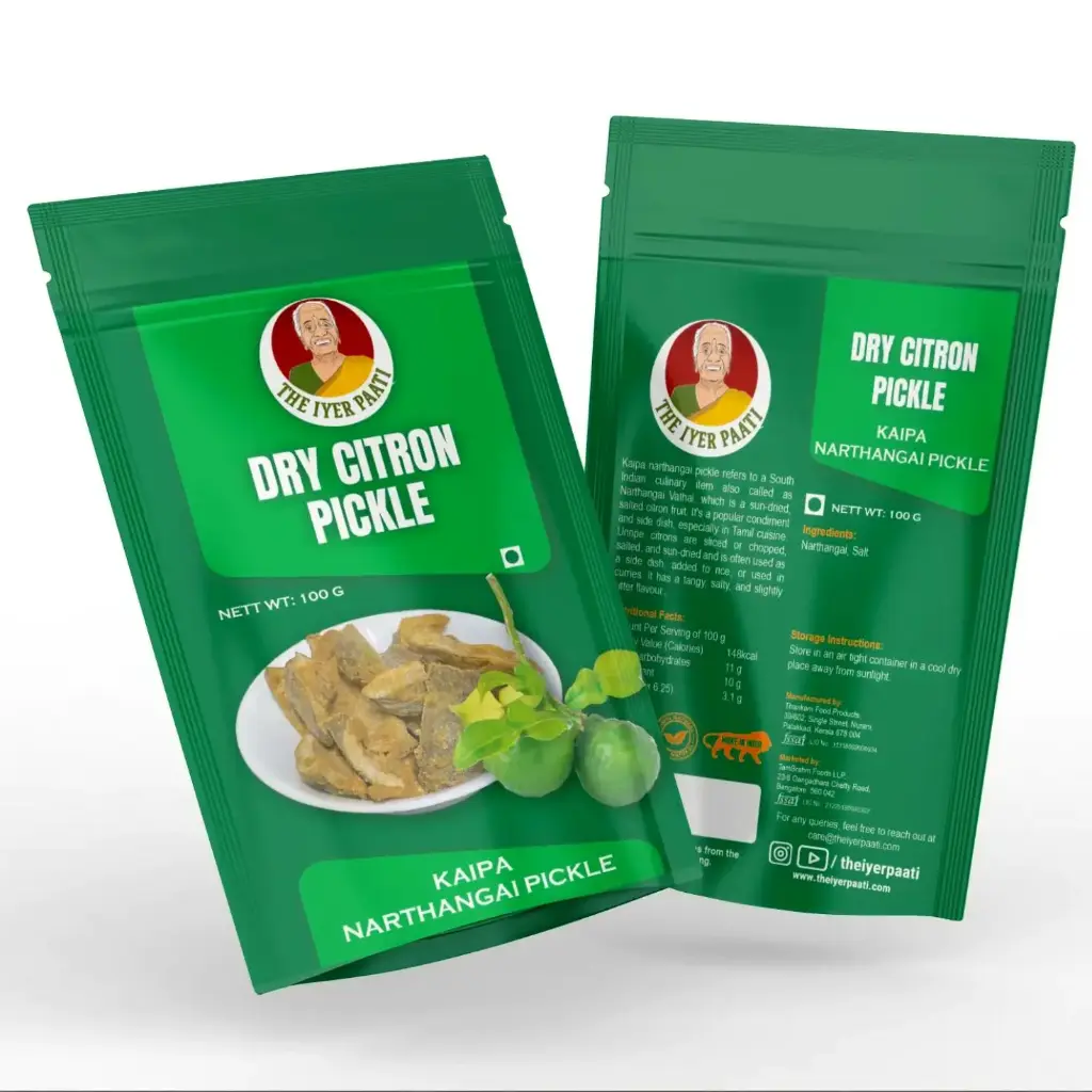Dry Citron Pickle (Kaipa Narthangai Pickle)
