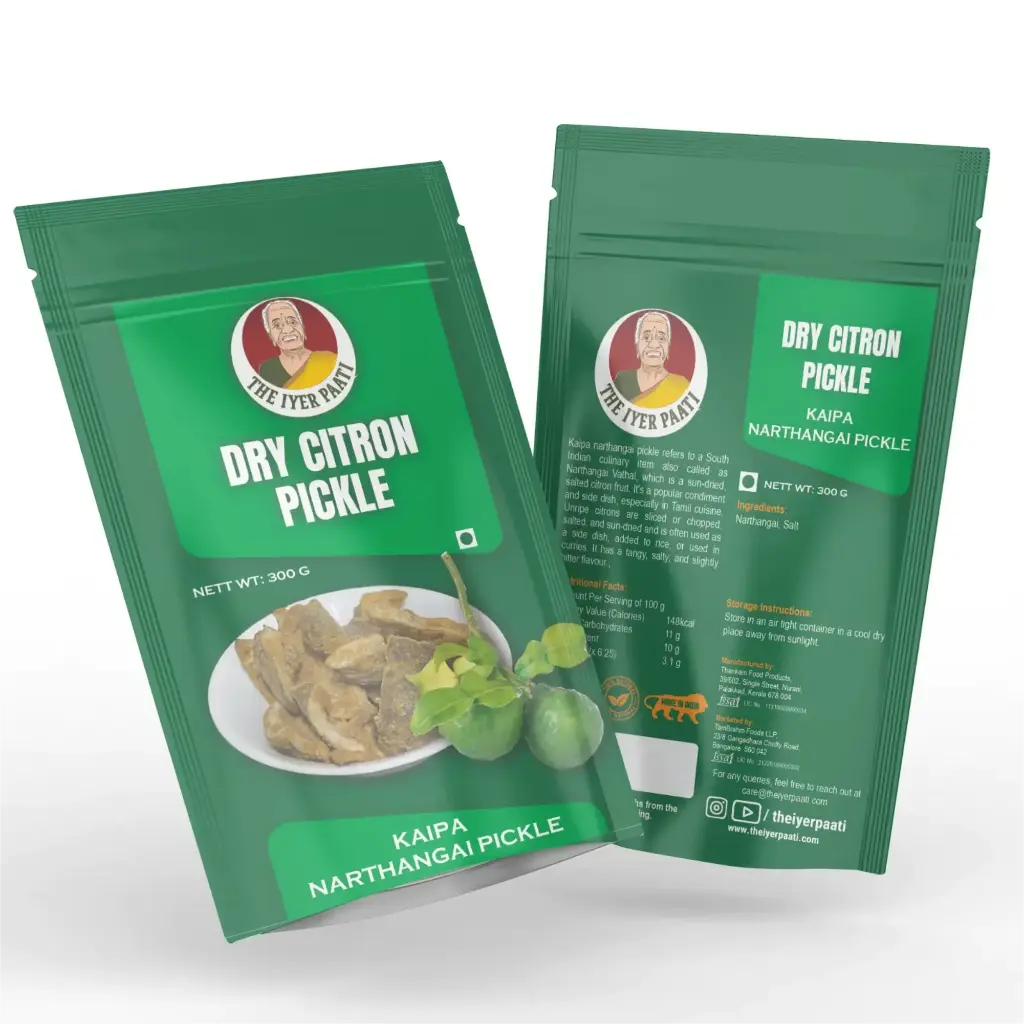 Dry Citron Pickle (Kaipa Narthangai Pickle)